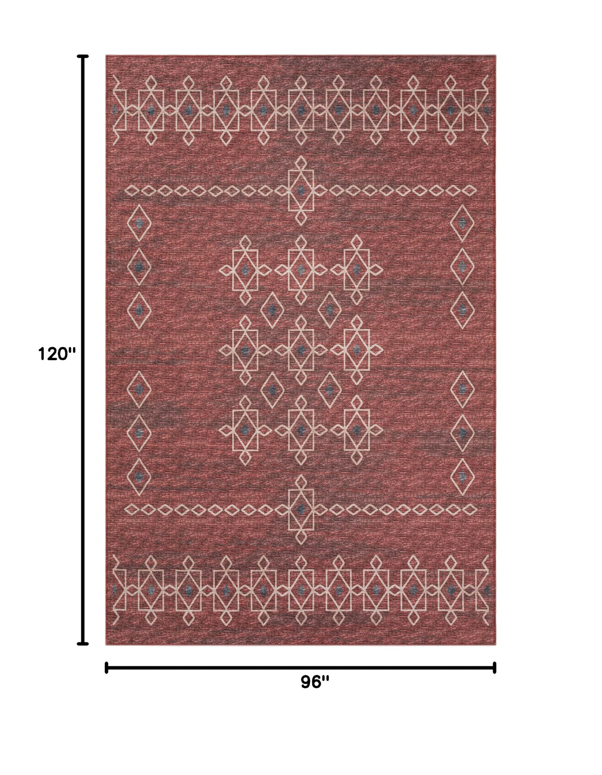 Addison Rugs Yuma AYU33 Canyon 8' x 10' Area Rug - Southwestern Style Handmade Wool Rug for Living Room, Bedroom & Home Decor