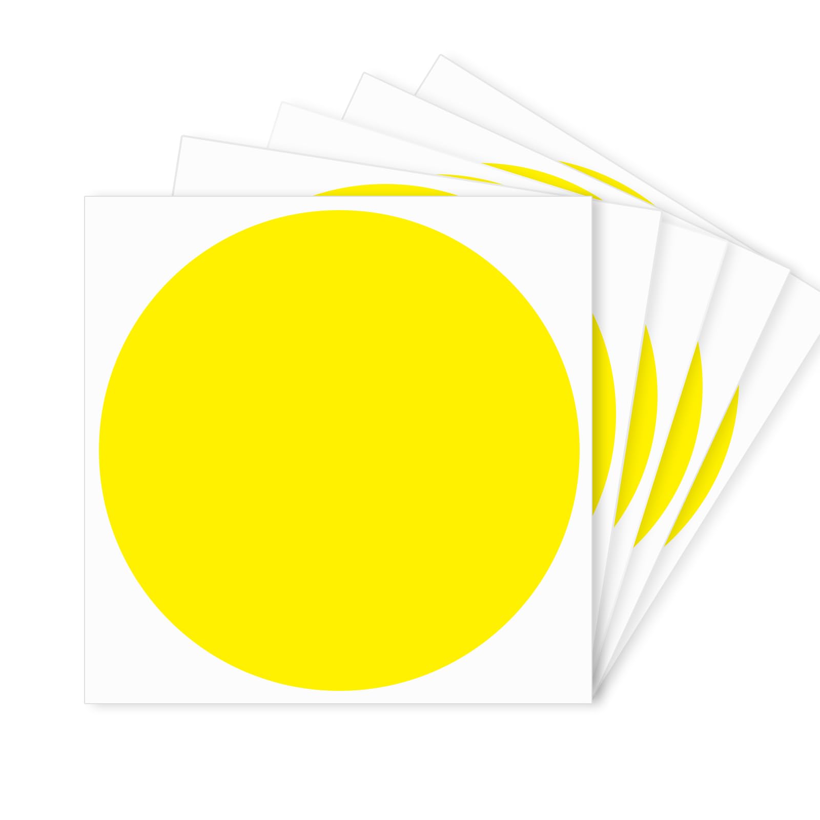 STARLIBOO 4 Inch Removable Dot Stickers - Round Writable Price Labels for Office, Garage Sales, Yard Sales - Yellow Circle Stickers for Pricing, Organizing & DIY Projects