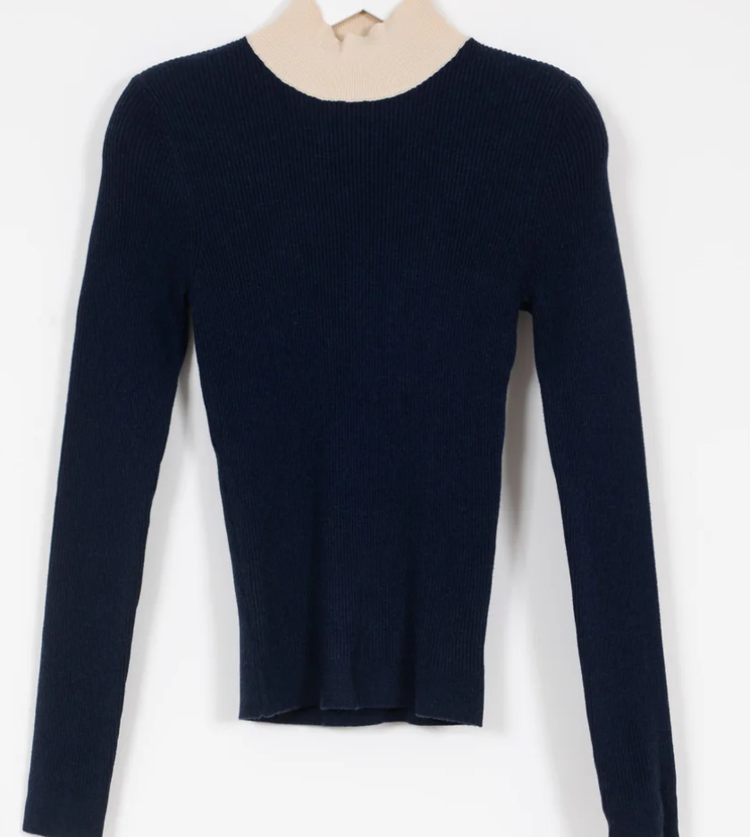 INDEE RAPPER Fine Ribbed Knitted Turtleneck Sweater for Women - Size 10 L - Cozy Winter Layering & Casual Office Wear