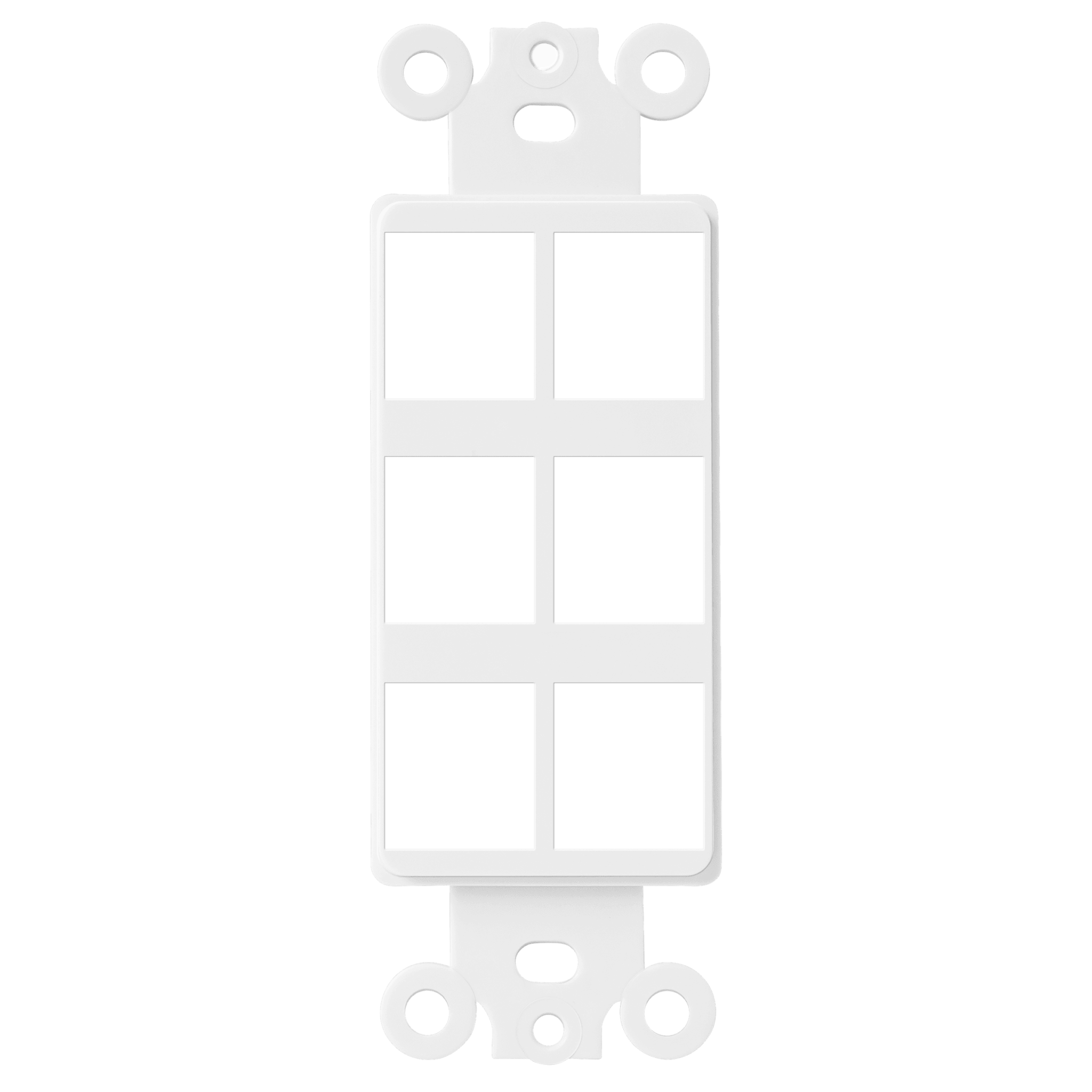 Enerlites 6-Port Decorator Wall Plate Insert for Ethernet & Data - Perfect for Home Office, Networking & Smart Home Setup