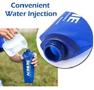 AONIJIE 2 Pack Collapsible Water Bottles 250ml - BPA Free TPU Soft Folding Flask for Running, Cycling, Hiking & Outdoor Sports | Lightweight & Leak Proof Hydration Solution for Gym, Travel and Daily Use