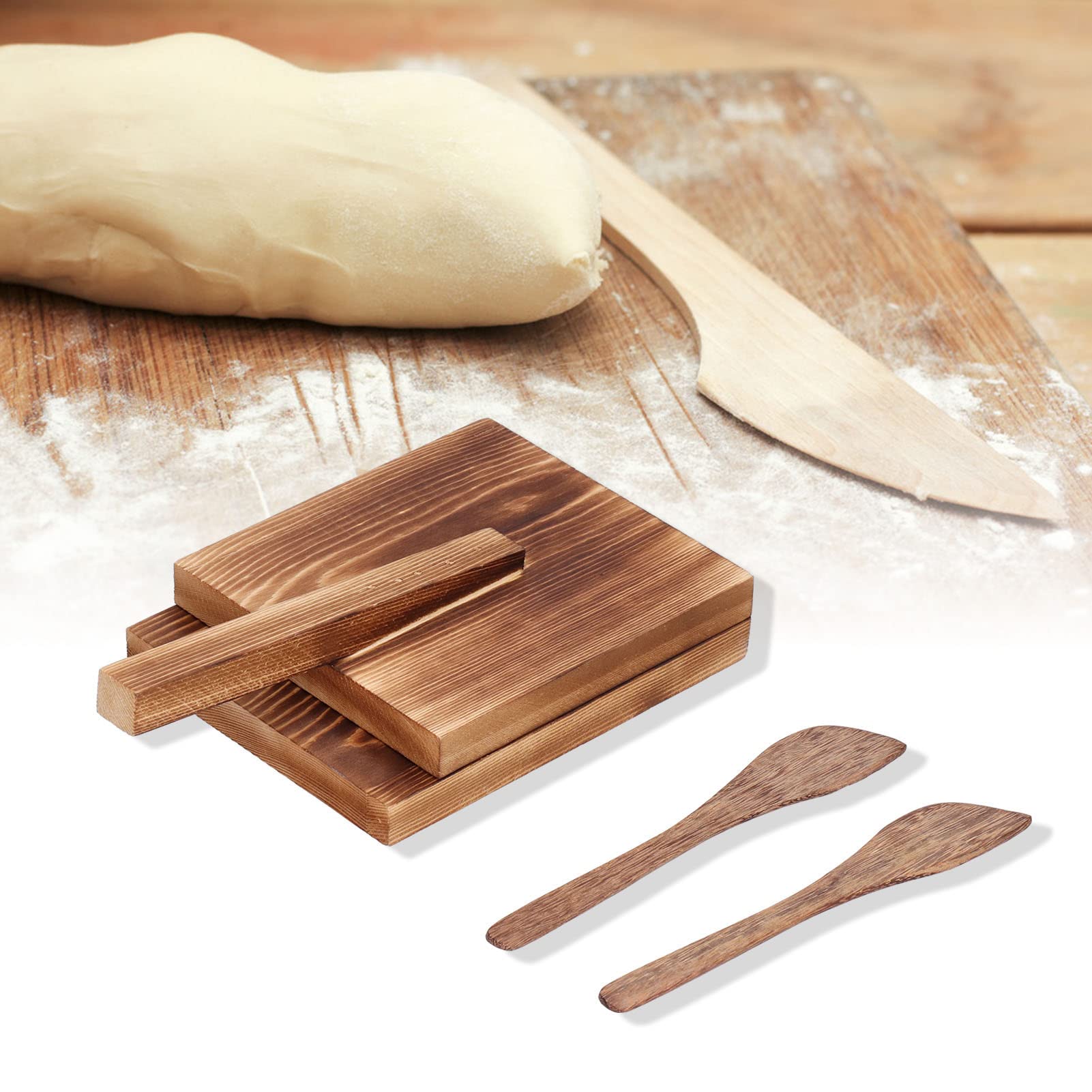 Premium Wooden Tortilla Press - Non-Slip Handle, Multi-Functional Dough Press for Perfect Homemade Tortillas, Flatbreads & Empanadas | Ideal for Mexican Cooking, Baking & Meal Prep