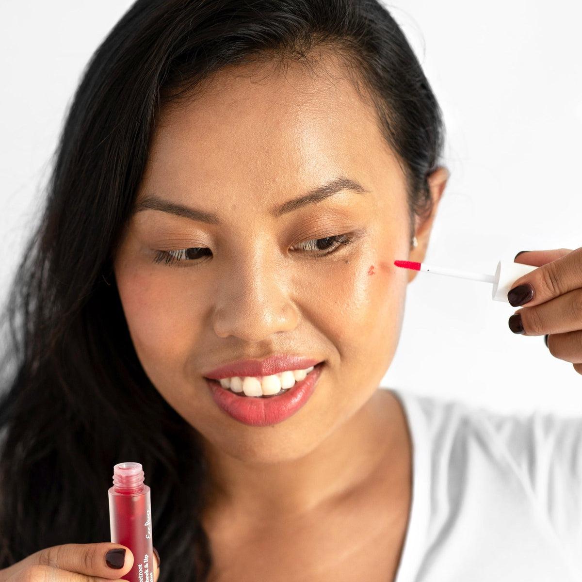 Natural Beetroot Cheek & Lip Tint - Vegan, Long-Lasting Blush & Lip Stain for a Healthy Glow | Perfect for Everyday Makeup & Special Occasions