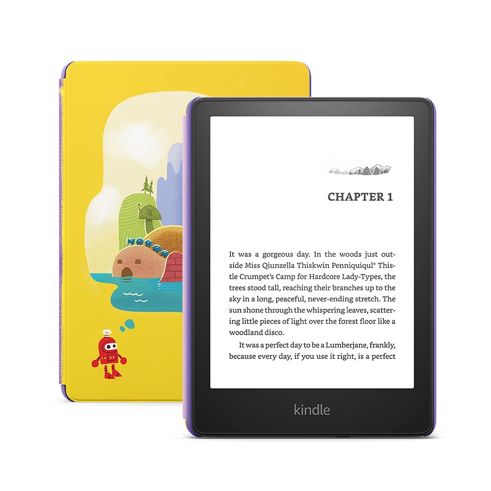 Kindle Paperwhite Kids - 16GB E-Reader with Robot Dreams Cover | Encourages Daily Reading for Children | Perfect for Bedtime Stories, Travel & Learning