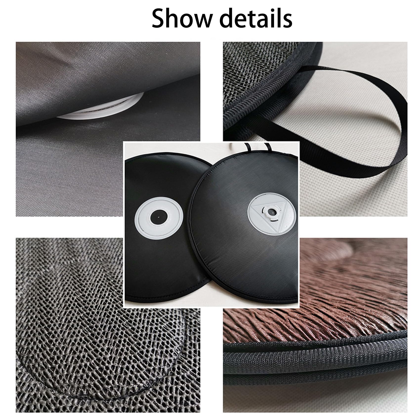 360° Rotating Car Seat Cushion for Elderly & Adults - Swivel Cushion with Non-Slip Base for Cars, Office Chairs & Home Use - Comfort Support for Driving, Working & Relaxing (Black) ASJD32