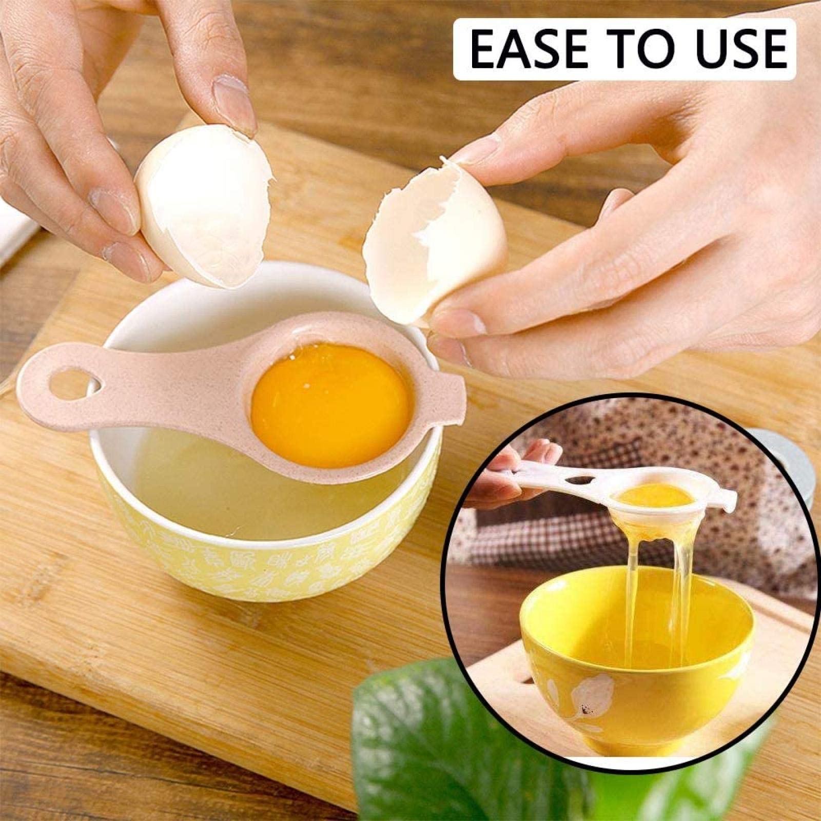 3-Piece Egg Separator Set - Professional Kitchen Tool for Separating Egg Yolks from Whites | Perfect for Baking Cakes, Making Custards, Mayonnaise & More | Essential Cooking Gadget for Home Bakers & Chefs