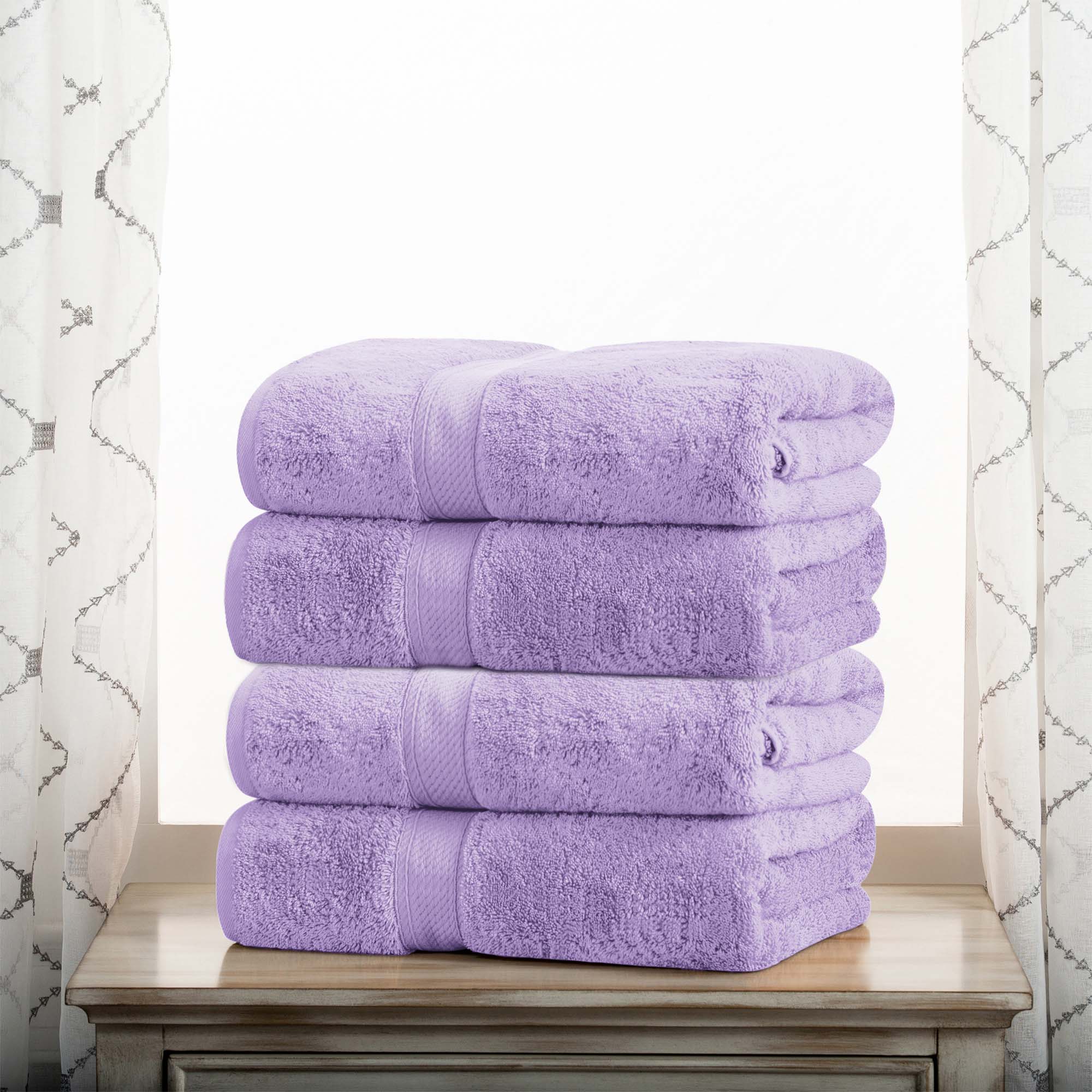 Premium 4-Piece Egyptian Cotton Bath Towel Set - Ultra Soft, Heavyweight & Plush Pile for Spa-Like Luxury at Home | Perfect for Bath, Beach & Guest Use