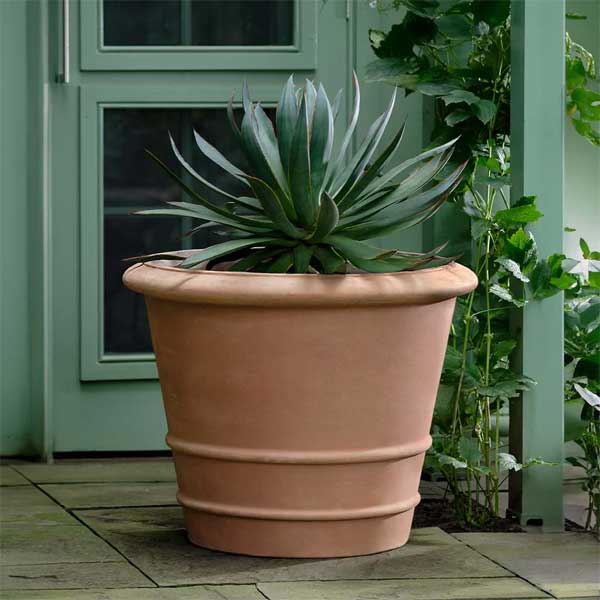 Pienza Planter - Terra Cotta Flower Pot with Drainage Hole - Indoor/Outdoor Garden Decor for Plants, Succulents & Herbs - Perfect for Home, Office & Patio Decor