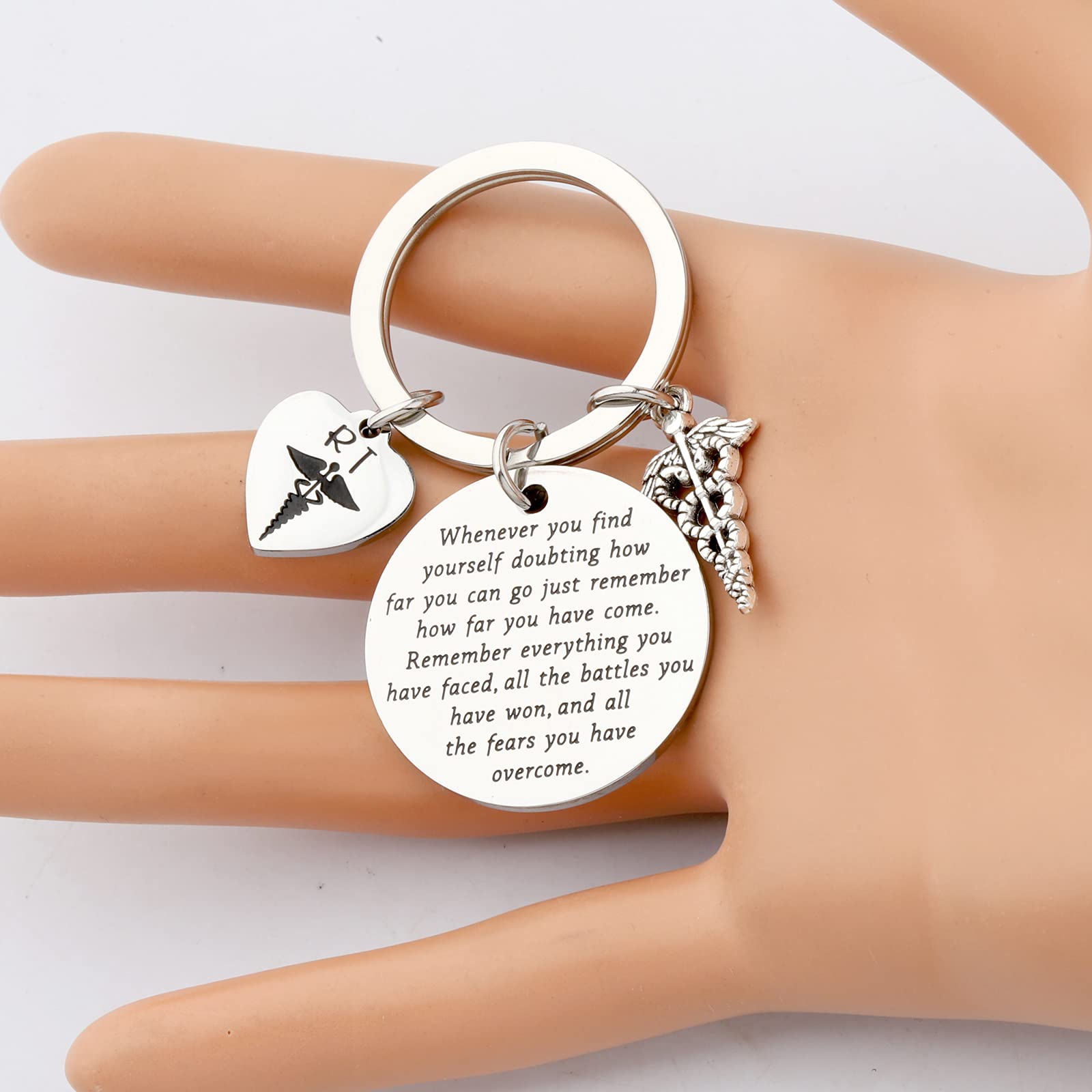 MAOFAED RT Keychain - Inspirational Gift for Respiratory Therapists, RT Students & Graduates - Perfect for Clinicals, Graduation & Daily Motivation