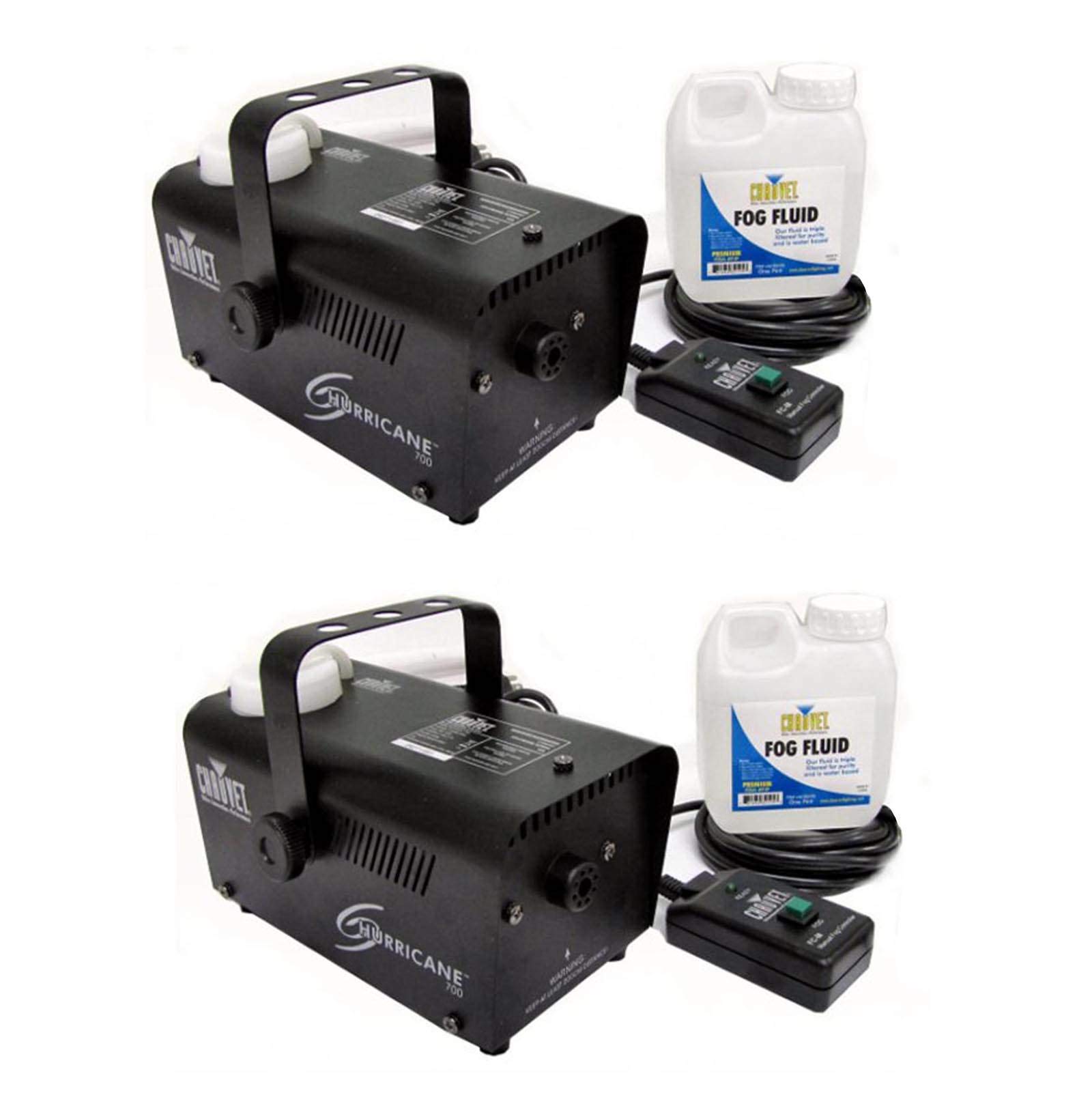 Chauvet DJ Halloween Fog Smoke Machine with Fog Fluid & Wired Remote - 2 Pack for Haunted Houses, Parties & Stage Performances
