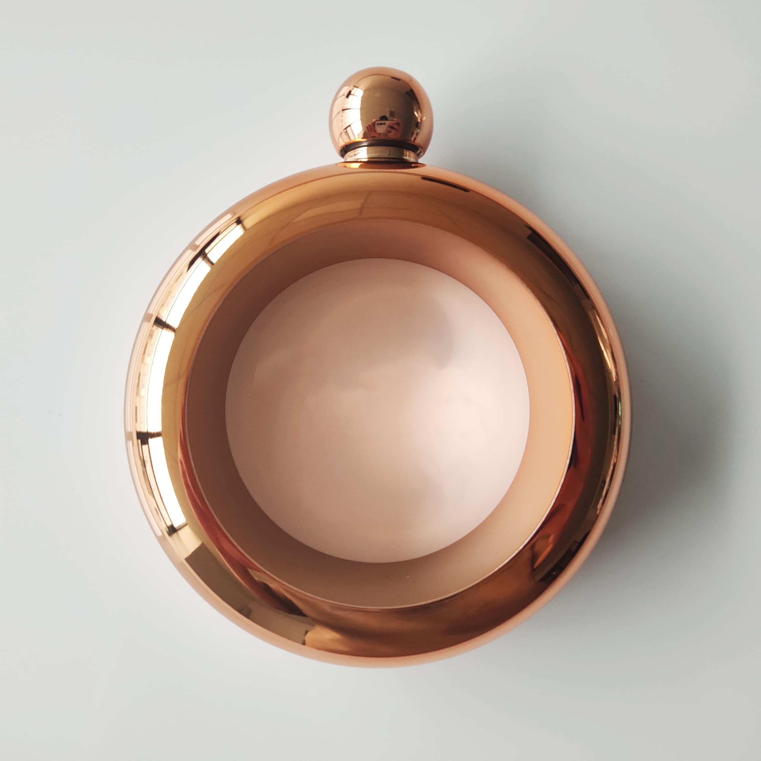 3.5oz Rose Gold Bracelet Flask - 304 Stainless Steel Bangle Shaped Drinking Flask with Funnel - Perfect for Parties, Concerts & Discreet Sipping