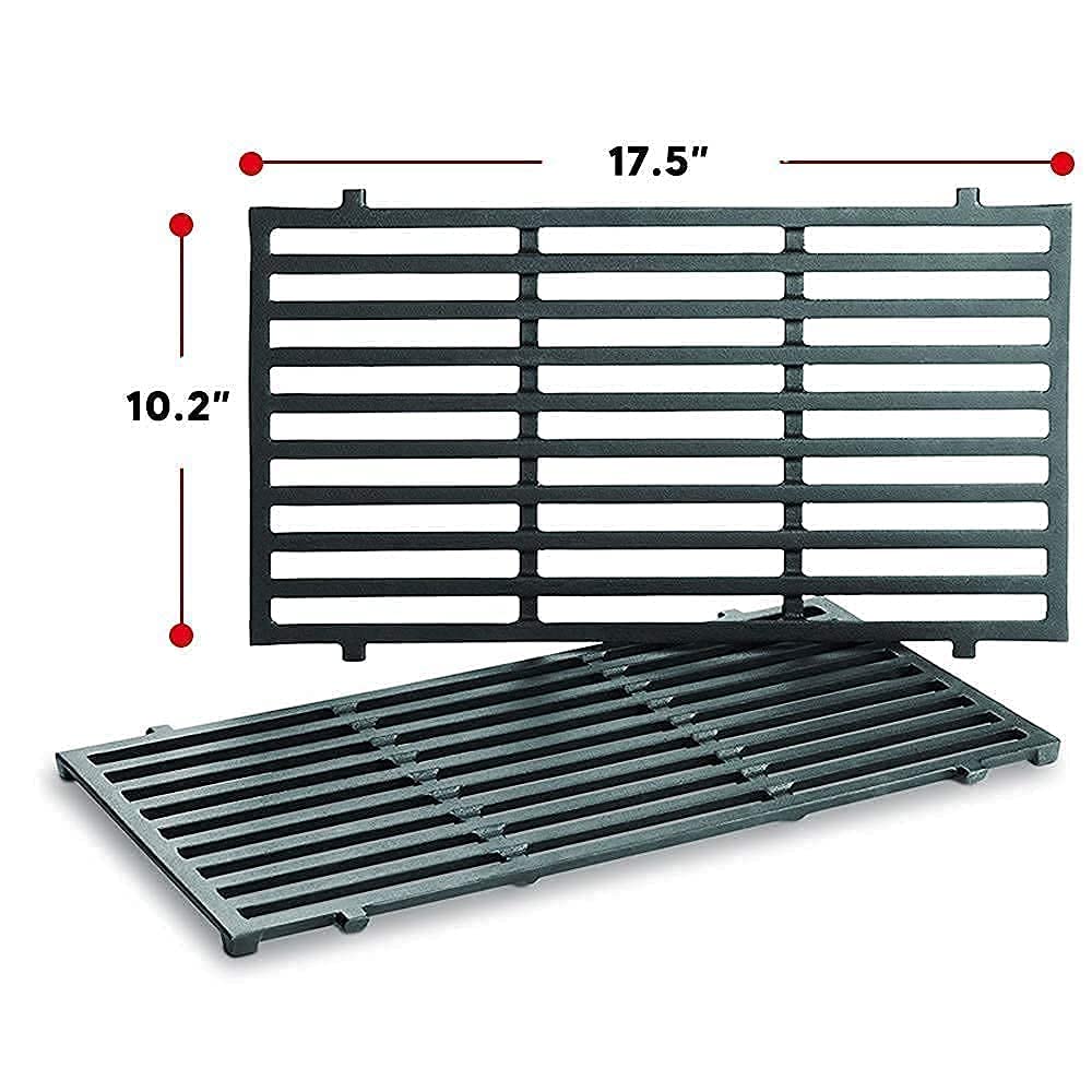 Uniflasy 7635 Flavorizer Bars & 69785 Burner Tubes Replacement Kit for Weber Spirit 200 Grill - Includes 7642 Igniter Button, 69866, 7637 Cooking Grates & 17.5