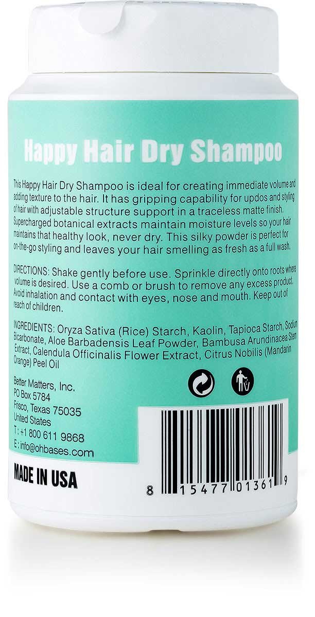 Happy Hair Dry Shampoo for Oily Hair - Volumizing & Refreshing Spray - Quick Cleanse Between Washes - Perfect for Travel, Gym & Busy Mornings