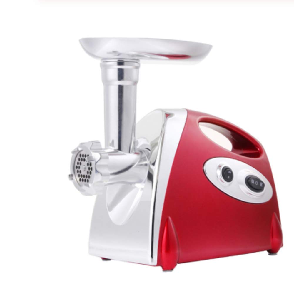 2200W Electric Meat Grinder & Sausage Stuffer - Heavy Duty Commercial Kitchen Mincer, Food Processor & Meat Slicer for Home Butchering, Sausage Making & Meal Prep (Red) - Perfect for Restaurants, Delis & Home Chefs