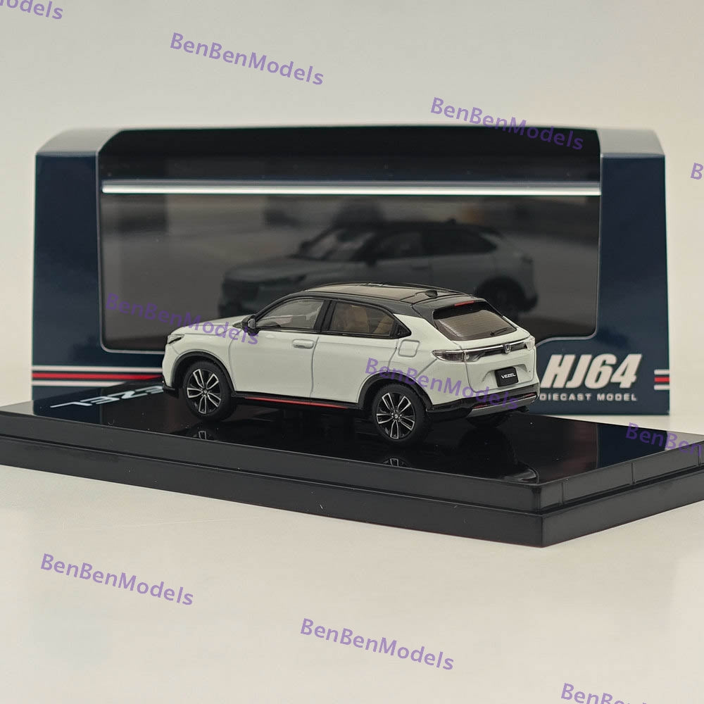 1/64 Scale VEZEL e:HEV PLaY Premium Sunlight White Pearl Diecast Model Car - HJ642071SW by Hobby Japan - Perfect for Collectors, Display & RC Car Racing Enthusiasts