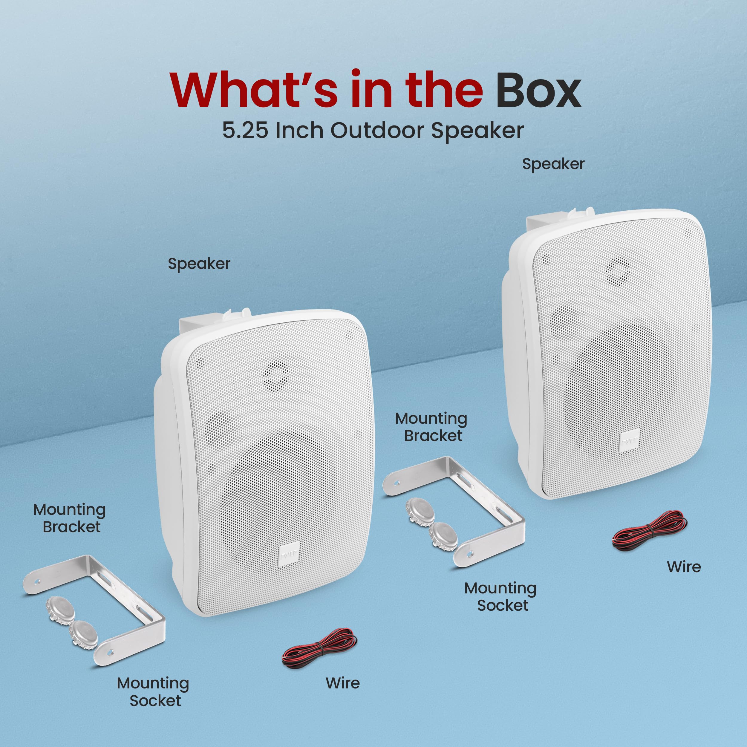 PYLE Outdoor Bluetooth Waterproof Wireless Speakers - 600W 2-Way Full Range Stereo Sound, Marine Grade Weatherproof - Wall/Ceiling Mount for Home, Boat, Patio, Pool & Backyard Parties