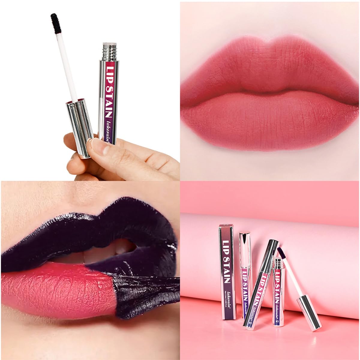 3PCS Peel Off Lipstick Set - Long Lasting Waterproof Lip Stain, Highly Pigmented Matte Lip Liner & Lipstick for Party, Wedding, Date Night Makeup
