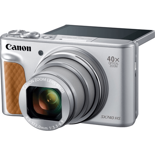 Canon PowerShot SX740 HS 20.3MP Digital Camera with 40x Optical Zoom, 4K Video, Wi-Fi & NFC (Silver) - Perfect for Travel Photography, Vlogging, and Family Events