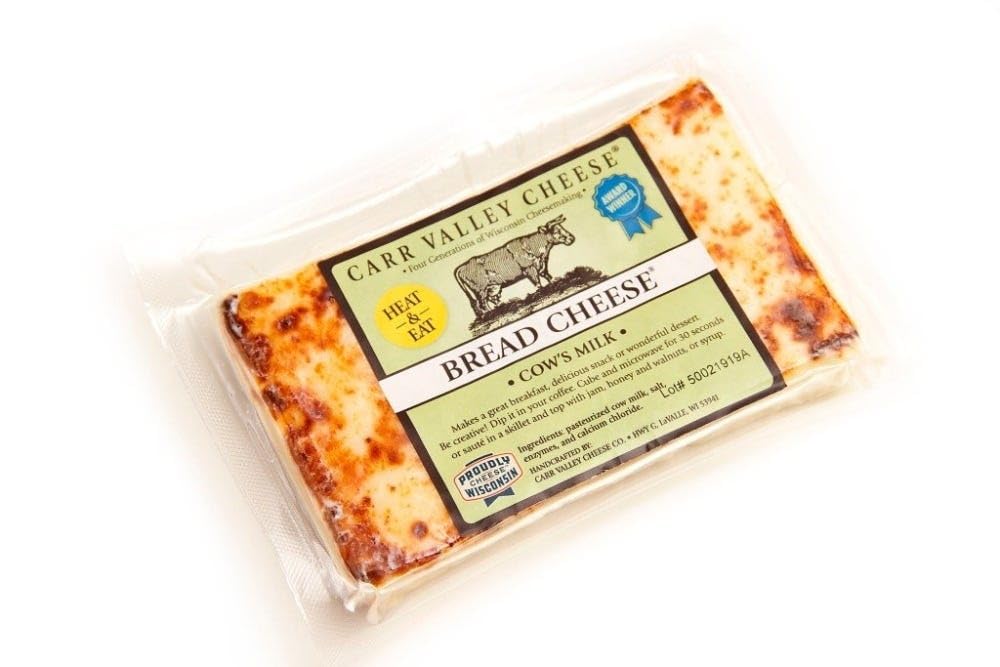 Carr Valley Bread Cheese - 10 oz (Pack of 14) | Wisconsin Artisan Cheese | Perfect for Grilling, Snacking & Charcuterie Boards