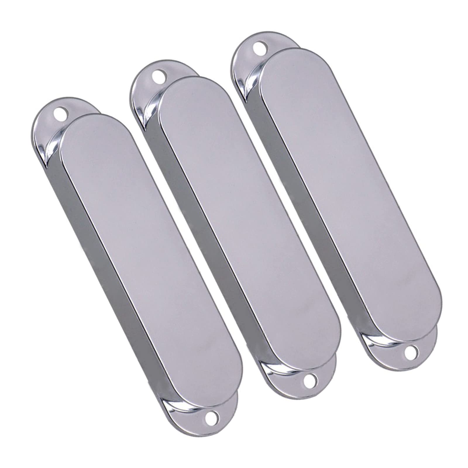 Chrome Single Coil Guitar Pickup Covers - 3 Pack | Replacement Pickup Covers for Electric Guitar | Perfect for Fender Stratocaster, Telecaster & Other Single Coil Guitars | Stage Performance & Studio Recording