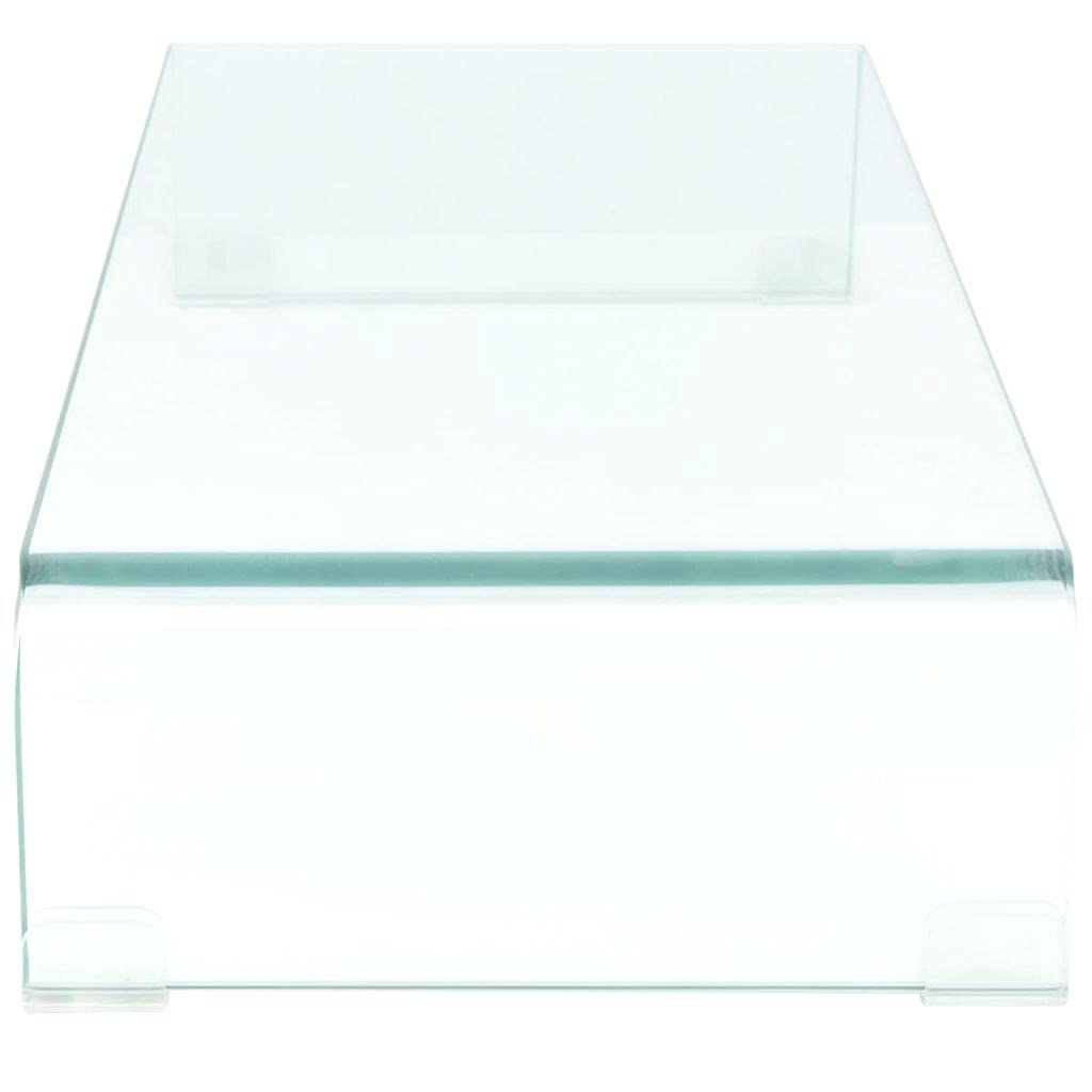 Clear Glass Monitor Stand for Desk - 31.5