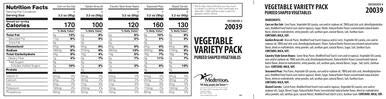 Organic Café Puree® Vegetable Variety Pack - 3.2 oz (24 Count) | Non-GMO, Gluten-Free Baby Food Pouches | Perfect for On-the-Go Meals, Travel & Toddler Snacks