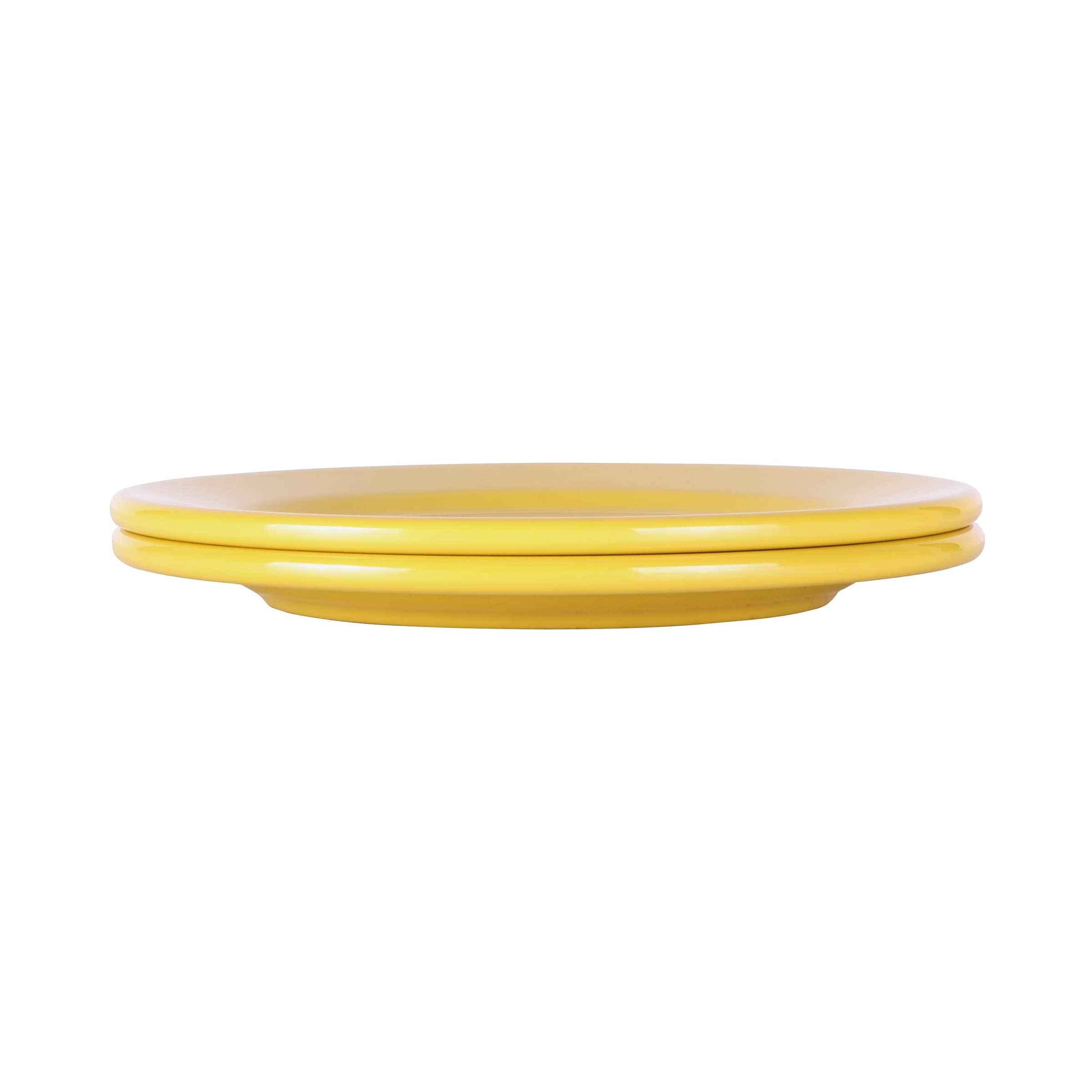 D775PL-OO 7.75 Inch Round Melamine Dinner Plates - Set of 6, Olive Oil Color, Durable & Lightweight - Perfect for Outdoor Dining, Picnics, Camping & Everyday Use