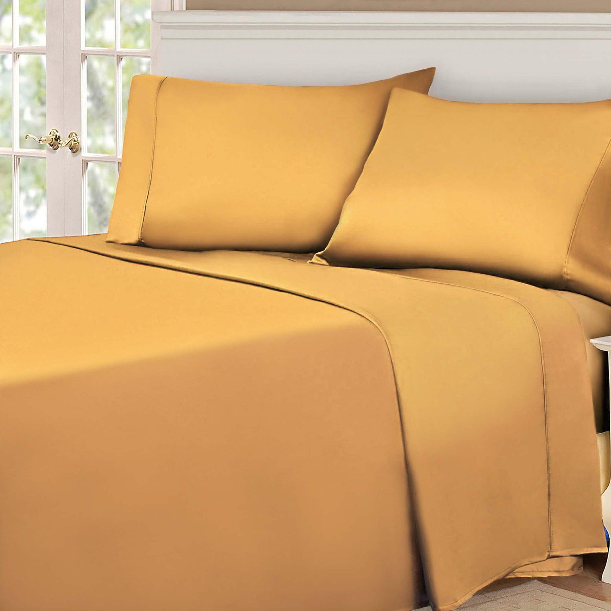Premium 100% Egyptian Cotton 530 Thread Count Bed Sheet Set - Queen Size, 4-Piece, Breathable & Soft for Ultimate Comfort - Perfect for Luxury Hotels, Master Bedrooms & Gift Giving