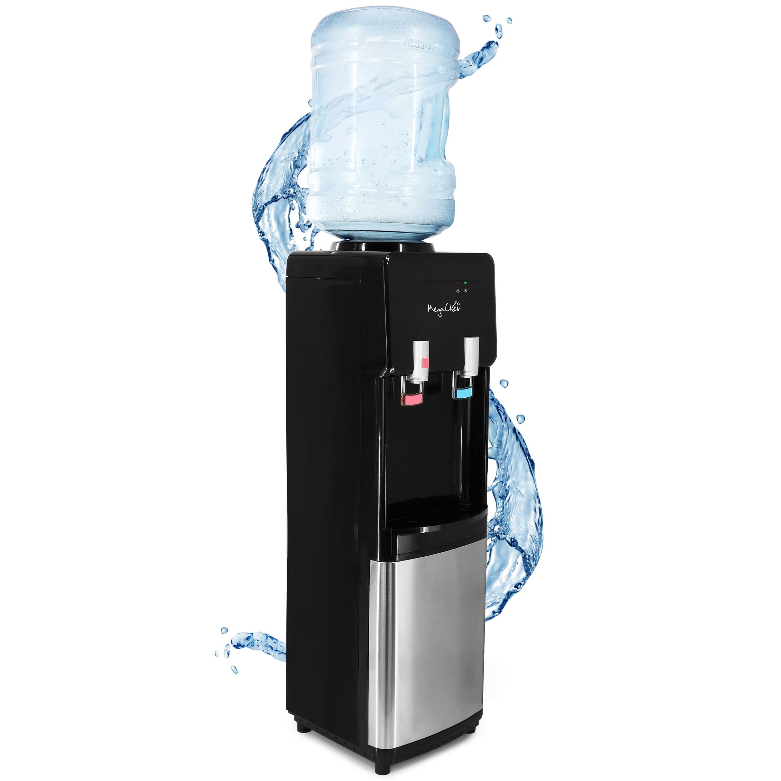 MegaChef Top Loading Hot and Cold Water Dispenser - Instant Hot & Cold Water for Home, Office, Kitchen | Perfect for Coffee, Tea, Cooking & Hydration