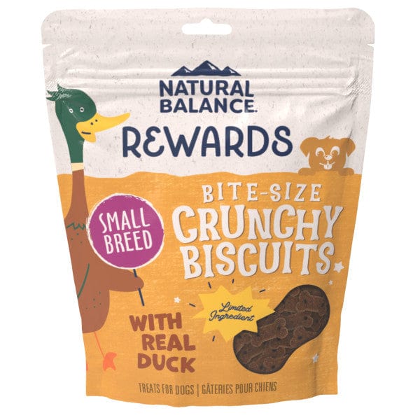 Natural Balance Crunchy Dog Biscuits with Real Duck – Small Breed Recipe, 8oz – Healthy Treats for Training & Dental Care