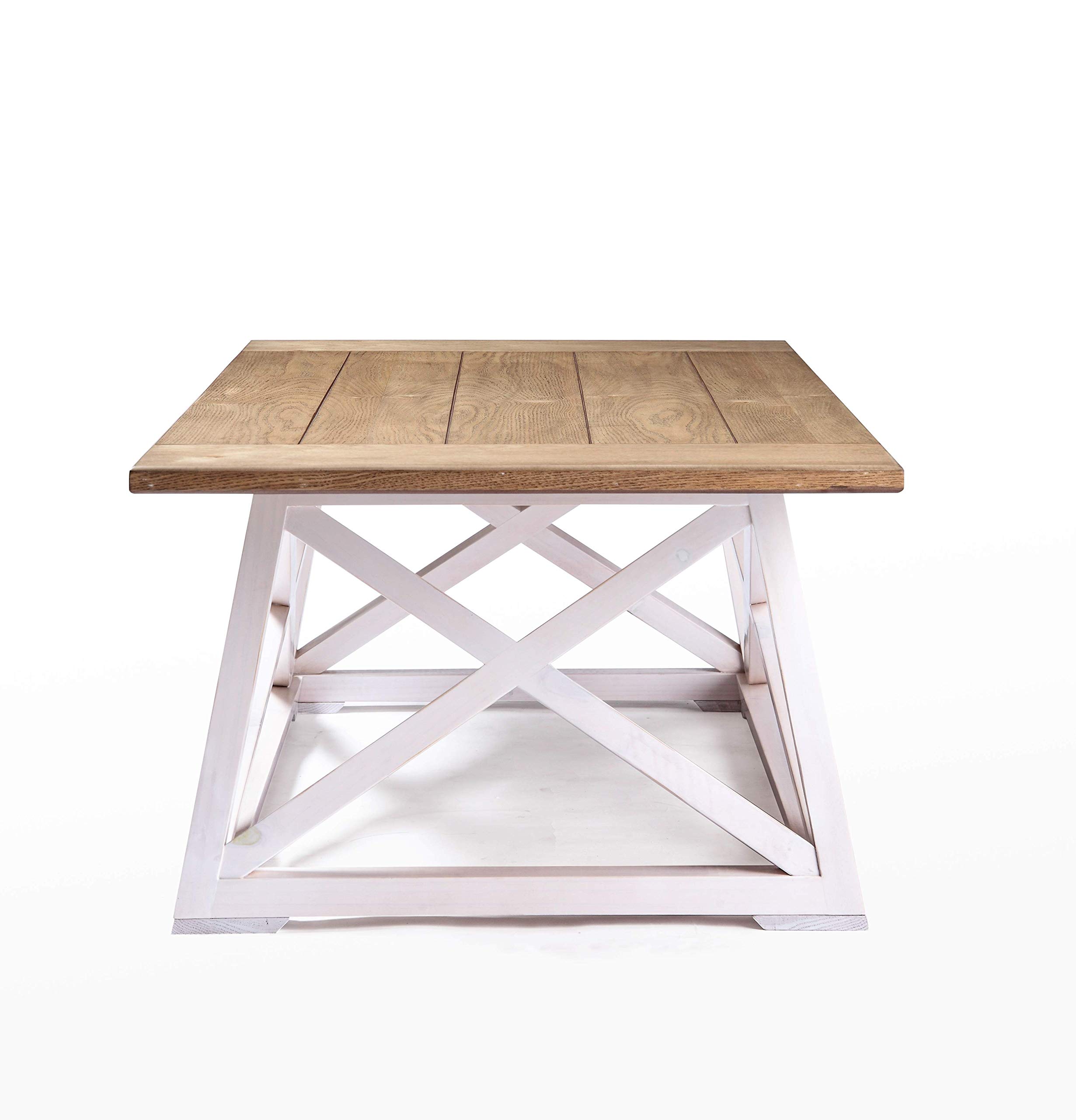 Stylish Finley Two-Tone Coastal Coffee Table - Modern Living Room Furniture for Beach House & Coastal Decor