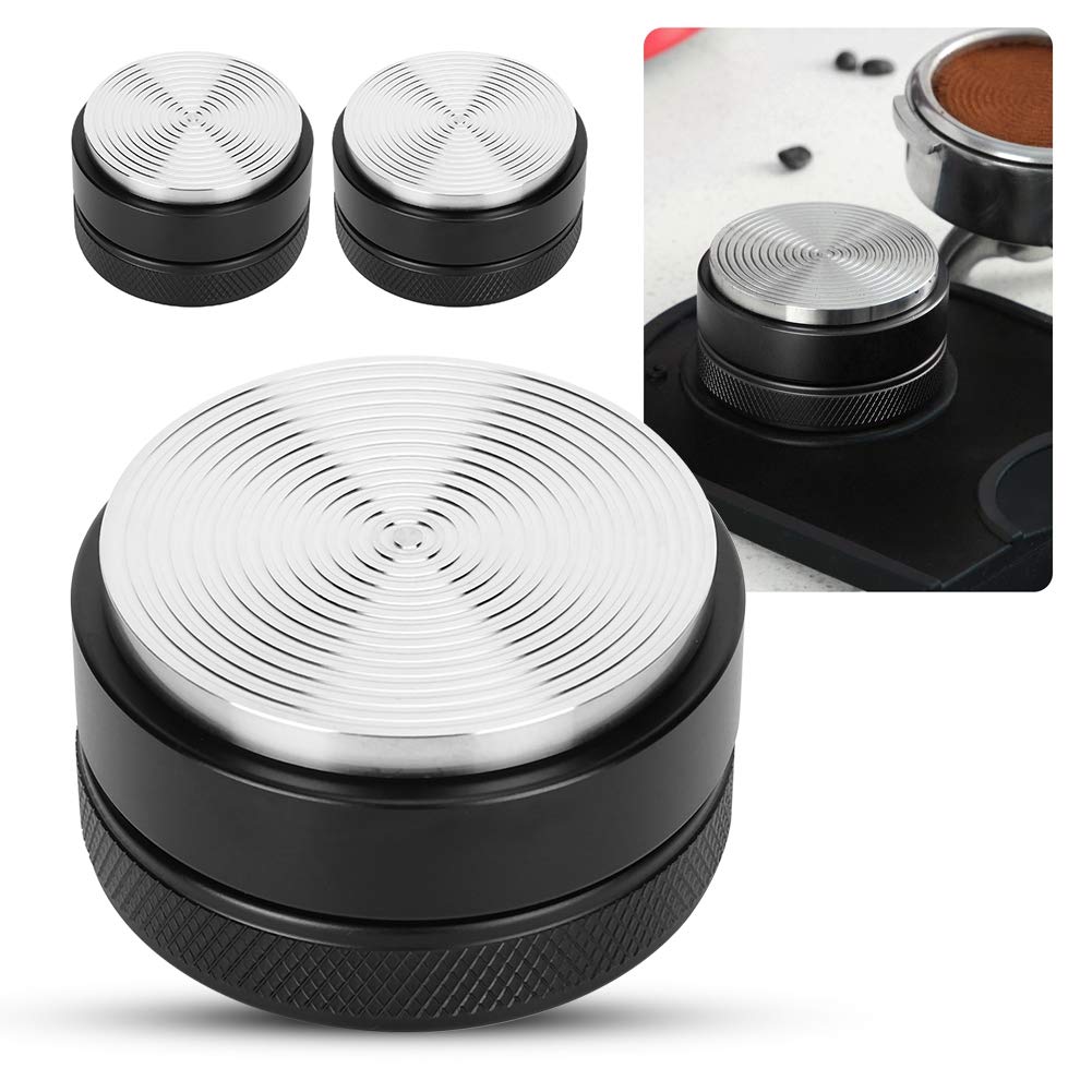 Stainless Steel Height Adjustable Coffee Distributor - 58mm Non-Slip Base for Espresso Tamping | Perfect for Home Baristas, Coffee Shops & Office Use | Essential Espresso Accessory for Professional Coffee Making