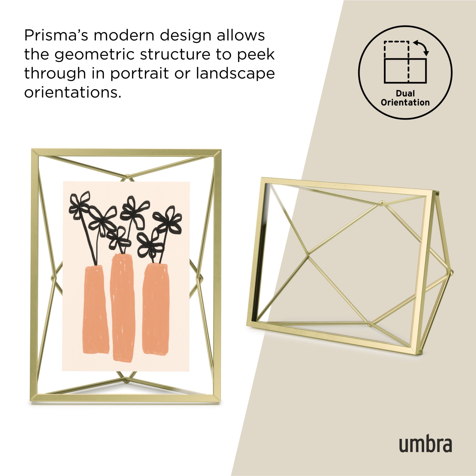 Prisma Picture Frame - Elegant Modern Photo Display for Wall & Tabletop - Perfect for Home Decor, Office, and Gift Giving