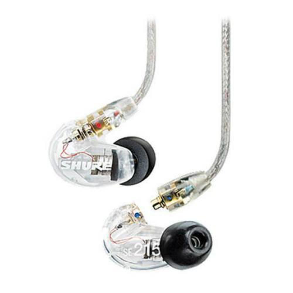 Shure SE215-CL Professional Sound Isolating In-Ear Monitor Earphones with Triple Flange Sleeves (3 Pairs) - Clear | High-Fidelity Audio, Noise Isolation for Musicians, DJs & Audiophiles | Perfect for Live Performances, Studio Recording & Commuting