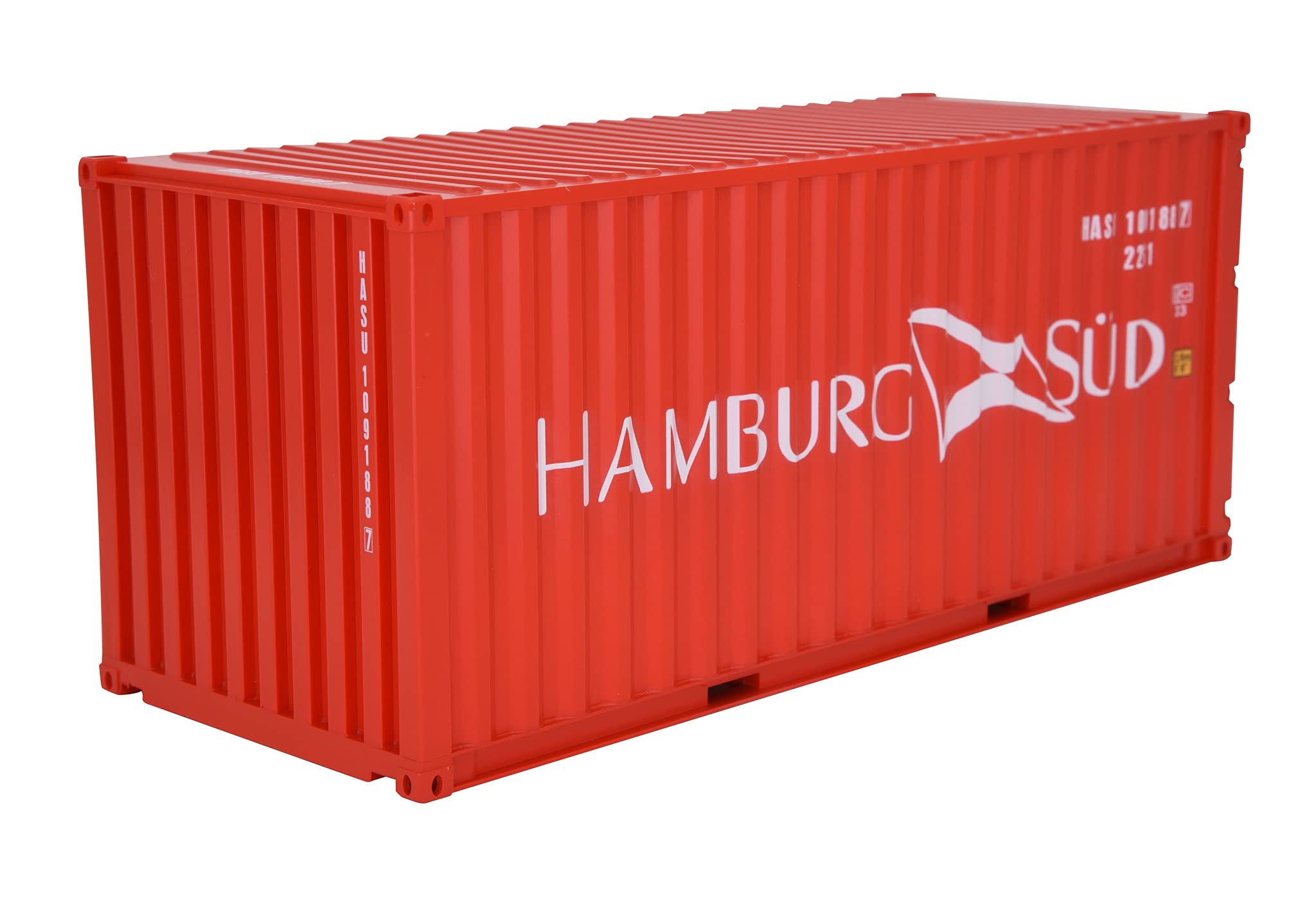 1:20 Scale Hamburg SUD 20GP Shipping Container Model - ABS Resin & Wood Collectible Toy, Home Decor, Gift for Collectors | Perfect for Office Display, Model Train Sets, and Maritime Enthusiasts
