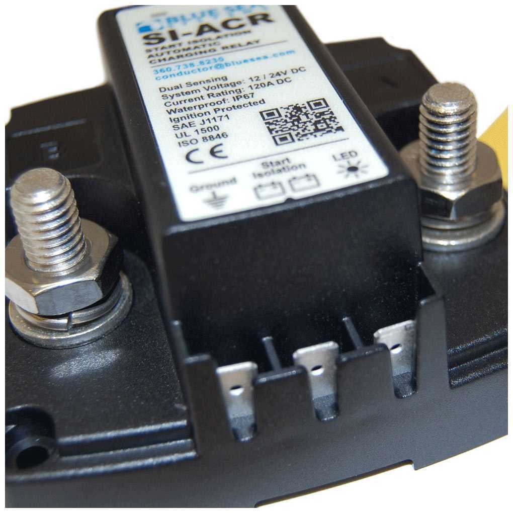 Blue Sea 7610 120 Amp SI-Series Automatic Charging Relay for Marine & RV Battery Systems - Dual Battery Isolator for Boats, Yachts, Campers & Off-Grid Power Solutions