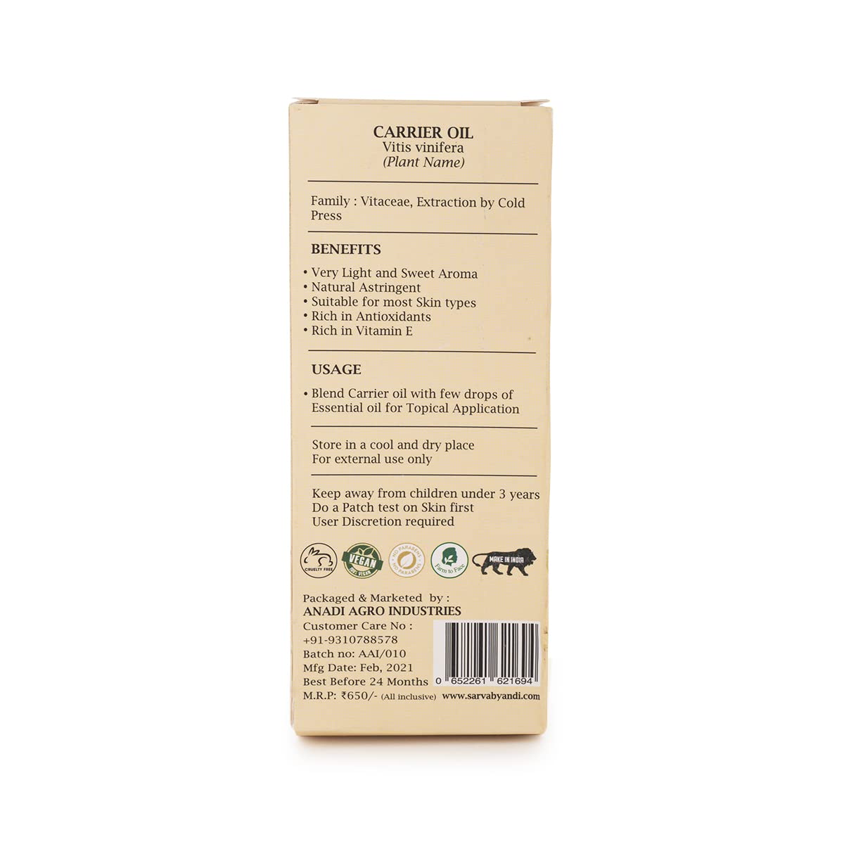 100% Pure Grapeseed Carrier Oil for Skin Tightening, Acne Treatment & Hair Growth | Natural Therapeutic Grade Oil for Aromatherapy, Body Massage & Skin Care | Perfect for DIY Beauty Recipes, Scalp Treatments & Relaxing Spa Nights (100ml)