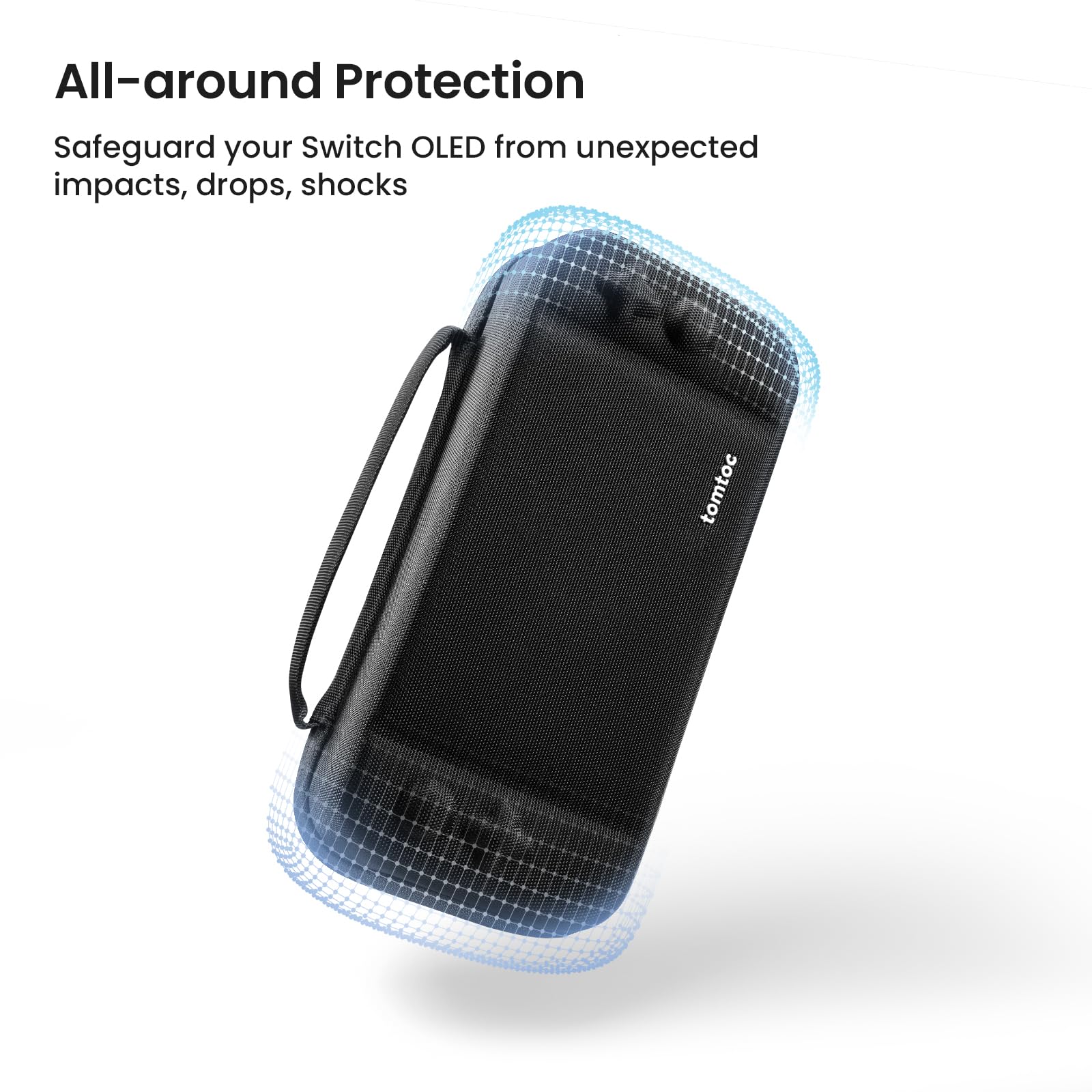 tomtoc Protective Carrying Case for Nintendo Switch & OLED Model - Large Travel Bag with Pro Controller Pocket, Holds 24 Game Cartridges | Durable Portable Shell for Joy-Con Grip & AC Adapter | Perfect for Gaming On-The-Go, Travel & Commuting