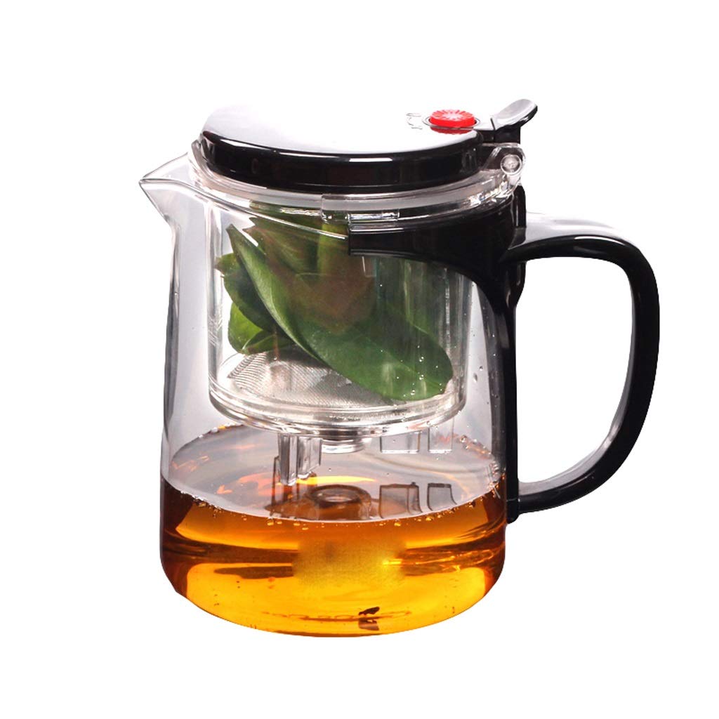 Premium Glass Teapot Set with Heat-Resistant Flower Design & Built-in Filter - Elegant Tea Maker for Home, Office & Tea Ceremony - Black - Perfect for Afternoon Tea, Gifts & Relaxation