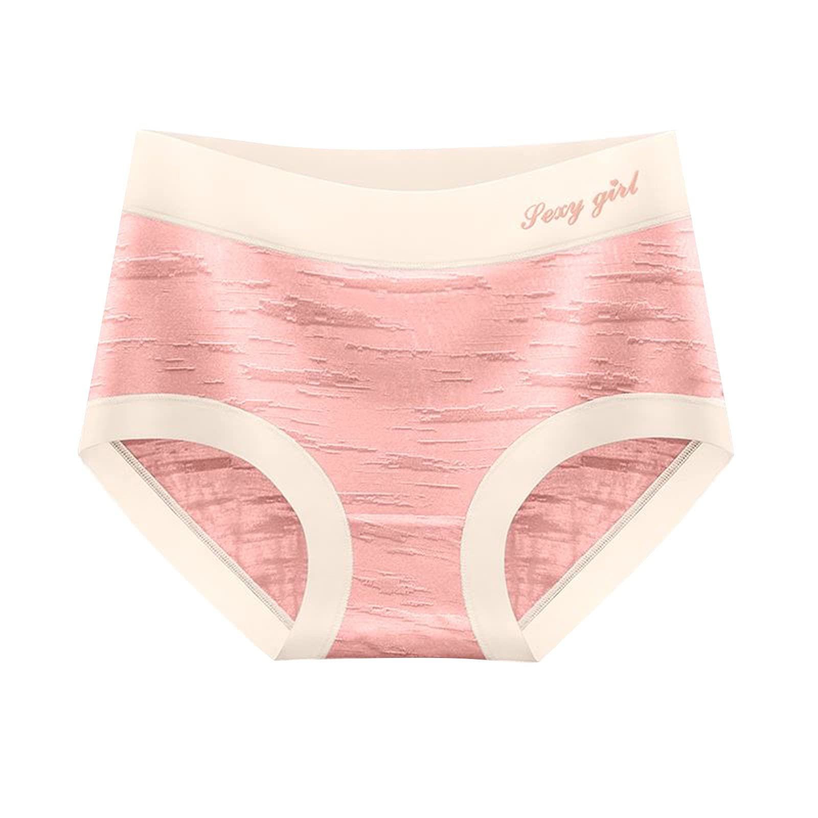 Lace Print Floral Women's Seamless High Waist Panties - Soft Comfort Underwear for Everyday Wear, Yoga & Sleep