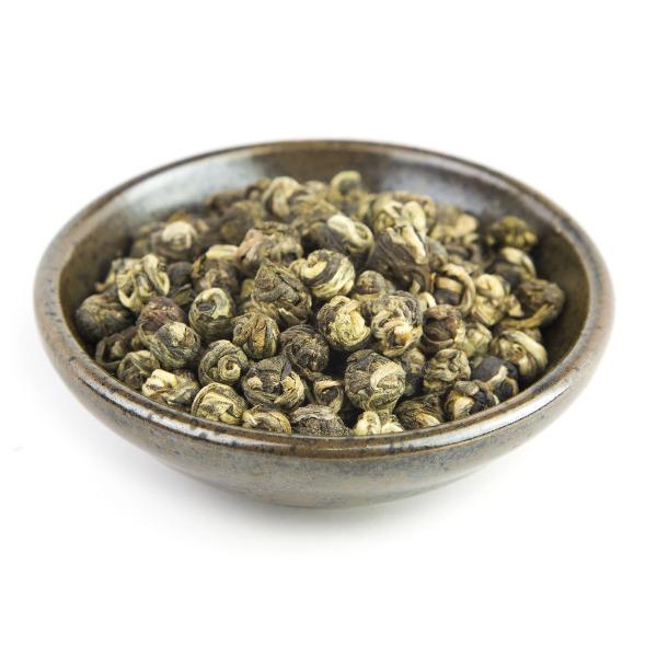 Premium Jasmine Pearl Green Tea - Loose Leaf Tea with Fragrant Jasmine Blossoms | Perfect for Relaxation, Meditation & Afternoon Tea Time
