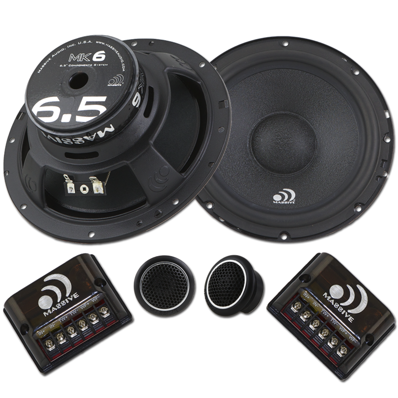 Massive Audio MK6 - High Power 6.5 Inch Car Coaxial Speakers with Clear Bass & Crisp Treble | Perfect for Car Audio Upgrades, Home Theater & Outdoor Sound Systems