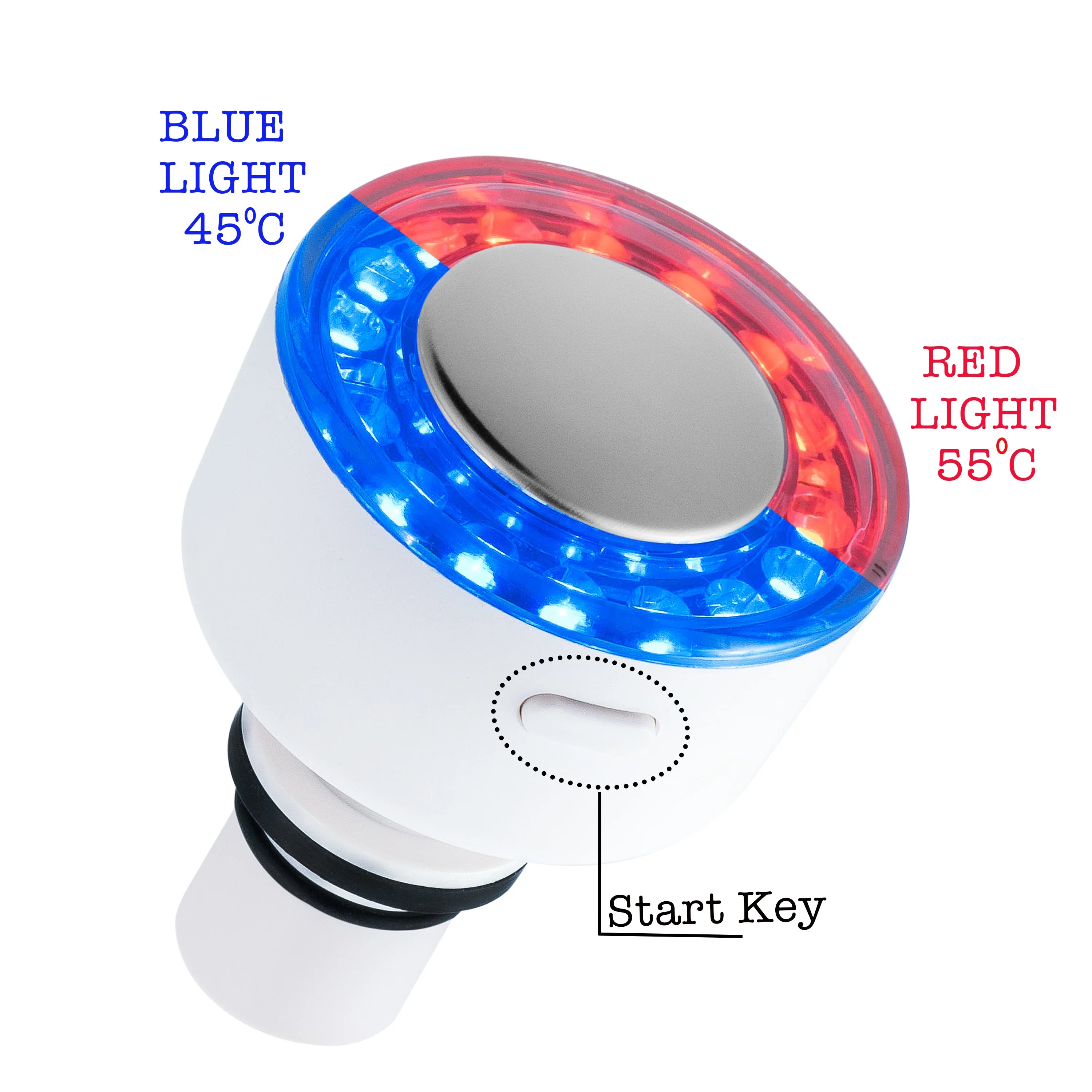 Deep Tissue Massage Gun with 6 Interchangeable Heads & Red/Blue Light Therapy - Relieve Muscle Pain, Soreness & Tension for Athletes, Gym Lovers & Office Workers