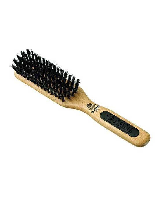 Kent Natural Shine Hair Brush with Narrow Head - 100% Pure Bristle for Smooth & Shiny Hair - Perfect for Styling, Detangling & Everyday Hair Care