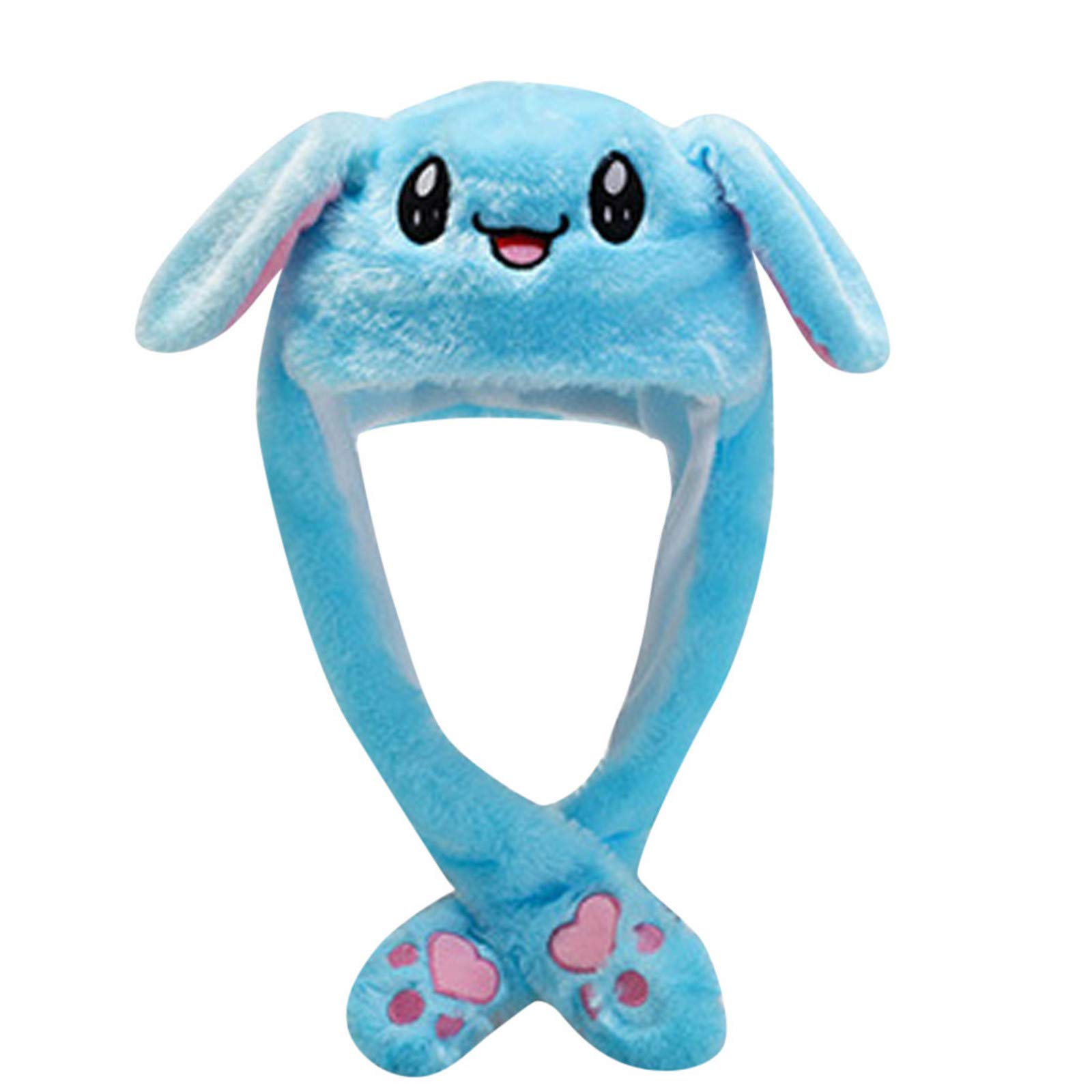 Men's & Women's Fitted Rabbit Ears Plush Winter Hat - Cute Cartoon Embroidery Warm Beanie with Straw Hat Style for Cold Weather | Perfect for Outdoor Activities, Cosplay, and Winter Fashion