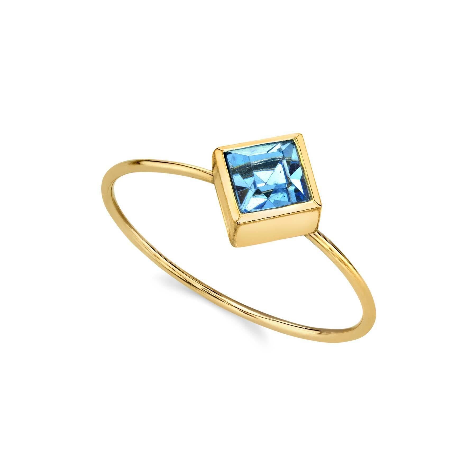 1928 Jewelry Diamond Shaped Crystal Ring for Women - Size 7 Dainty Elegant Wedding, Engagement, Party & Everyday Wear