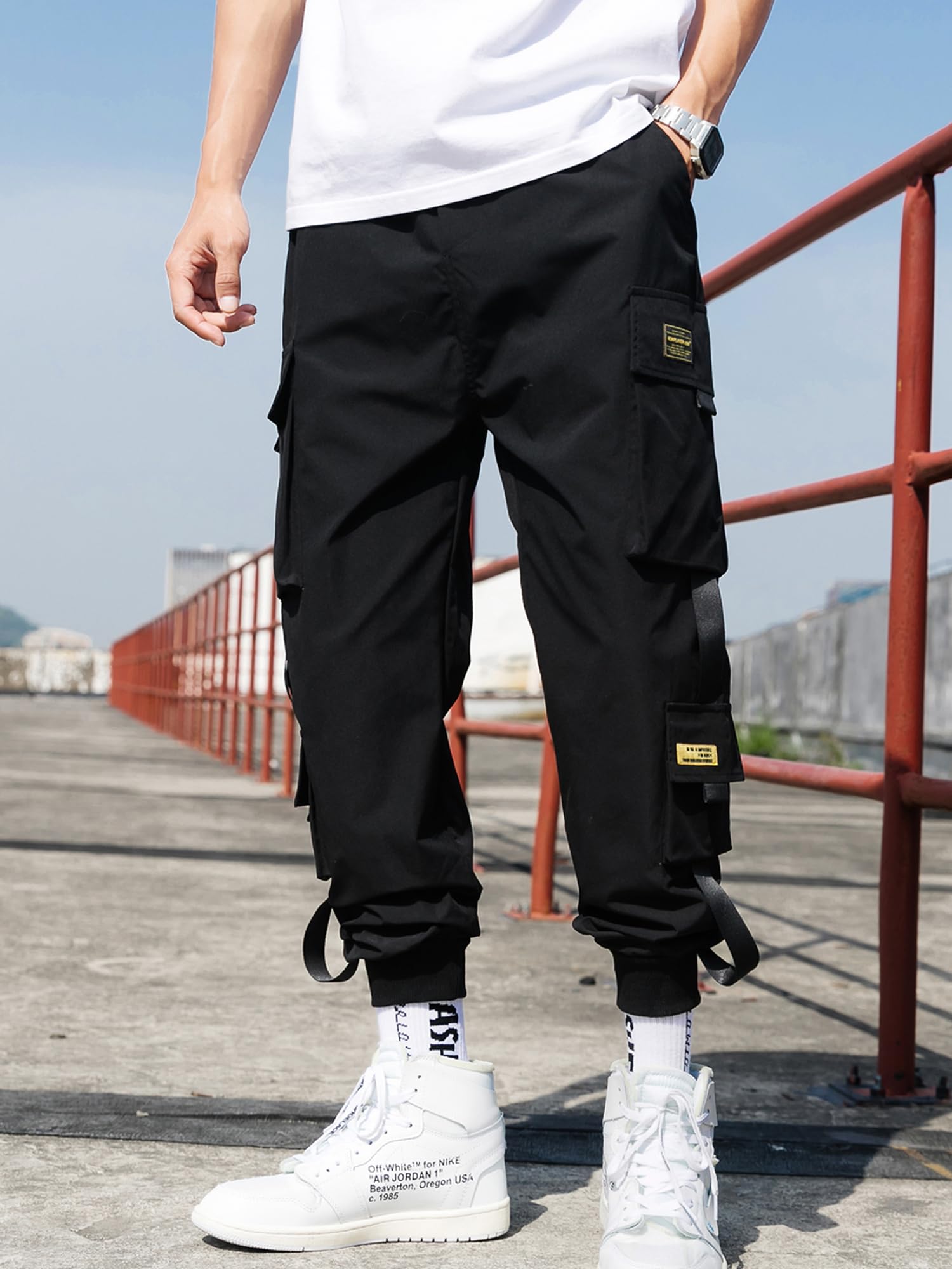 **Men's & Women's Streetwear Hip Hop Cargo Jogger Pants - Casual Activewear Sweatpants for Sports, Gym & Everyday Wear**