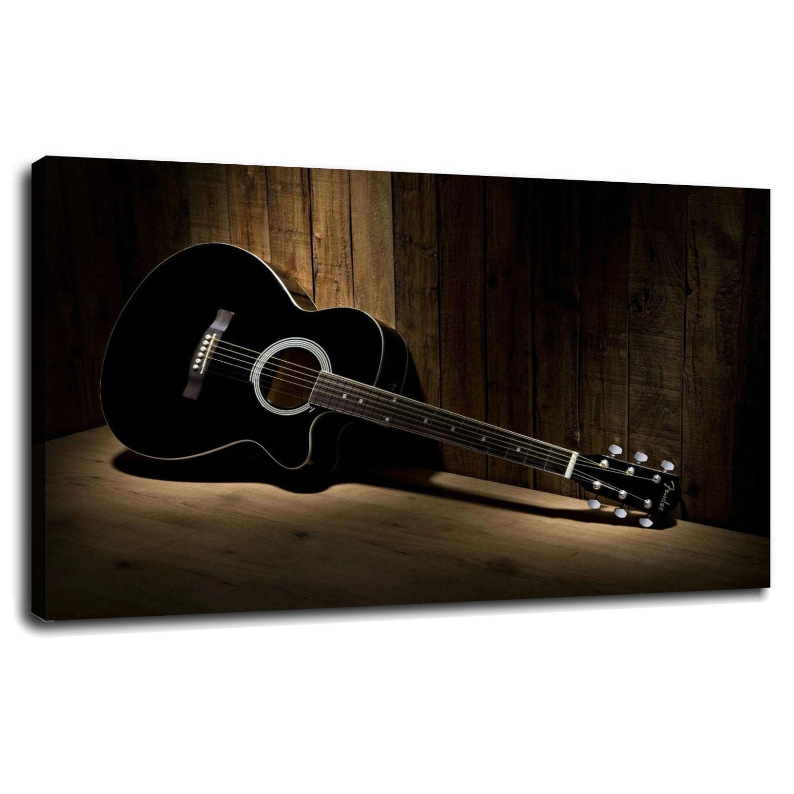 42x24 Inch Framed Guitar Canvas Wall Art - Music Themed Poster Print for Living Room, Bedroom Decor - Perfect for Music Lovers & Home Office Decoration
