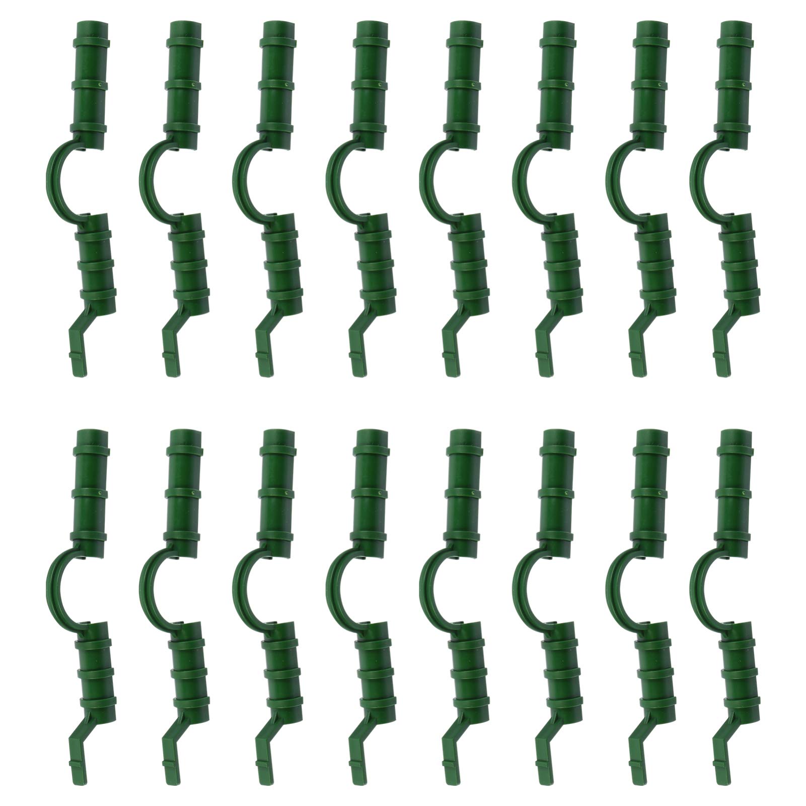 Yardwe 40 PCS Plastic Snap Clips for Greenhouse - 8mm PVC Pipe Clamps - Heavy Duty Plant Support Clips for Gardening, Hydroponics & DIY Greenhouse Projects