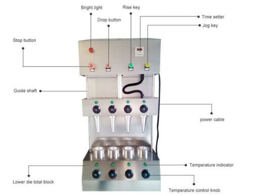 Commercial Pizza Cone Maker Machine with Rotational Oven - Professional Pizza Cone Forming Equipment for Restaurants, Food Trucks & Catering Businesses